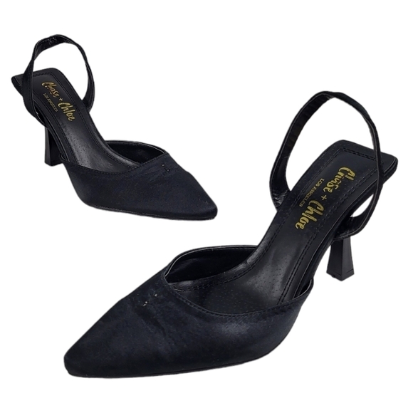 chase & chloe Chantal-2 Pointed Toe Heels - Picture 1 of 5